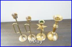Mixed Brass Lot 18 Candlesticks Holders Wedding Decor Candle Vtg