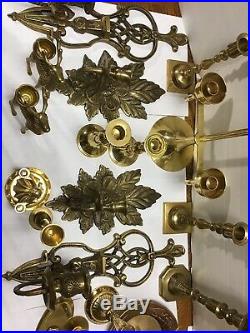 Mixed Lot 34 Solid Brass candlestick Candle Holders Wedding Decor Patina