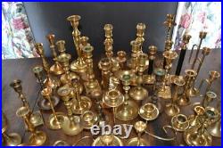 Mixed Lot 53 Vintage Brass Candlesticks Holders Home Decor Photography Wedding