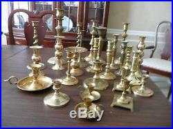 Mixed Lot of 26 Vintage Brass Candlestick Candle Holders Wedding Craft Decor