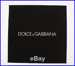 NEW DOLCE & GABBANA Earrings Gold Brass Crystal Candle Holder SICILY Clip On