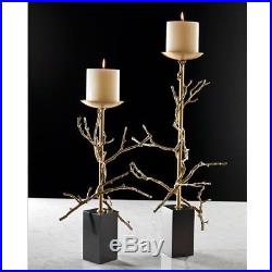 NEW Global Views 9.92059 TWIG BRANCH CANDLE HOLDER BRASS GIFT