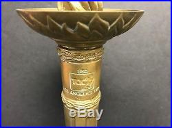 OLYMPIC TORCH 1984 Los Angeles Solid Brass Candle Holder by TAC