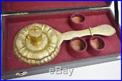 + Older Antique Brass Bugia 13 in Case + (Bishop's Candle Holder) + (CU533)