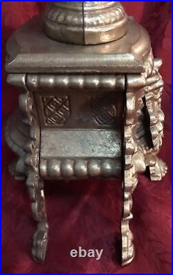 Ornate Brass Brevettato Italian Candelabra Baroque Style 6 Arm Candleholder 24
