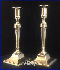 Pair Of English Neoclassical Brass Candlesticks With Pushup Ejectors C. 1780