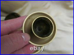 Pair Antique Gimbal Brass Ships Candle Holders Maritime Nautical Boat Sconces