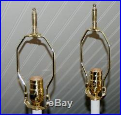 Pair BALDWIN BRASS Lamps Colonial WILLIAMSBURG Candlesticks Candle Holders Pair