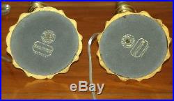 Pair BALDWIN BRASS Lamps Colonial WILLIAMSBURG Candlesticks Candle Holders Pair