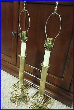 Pair Baldwin Brass'historic Deerfield Collection' Electric Lamps 3wayswitch
