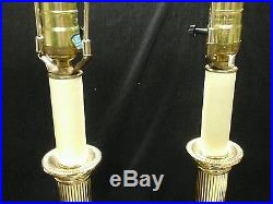 Pair Baldwin Brass'historic Deerfield Collection' Electric Lamps 3wayswitch