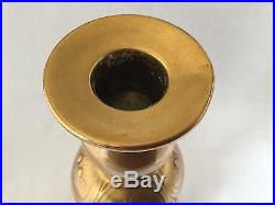 Pair Norblin Antique Brass Polish Sabbath Candleholders-Marked. #2670