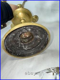 Pair Of Antique Swan Figural Brass Candlesticks 19 Tall 11 Diameter