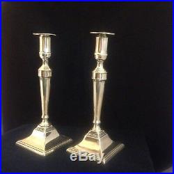 Pair Of English Neoclassical Brass Candlesticks With Pushup Ejectors C. 1780