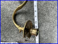 Pair Of Mottahedeh Vintage Brass Candle Wall Sconces Scroll Design EUC