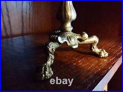 Pair Of Vintage Art Nouveau Style Brass (Bronze) Candle Holders