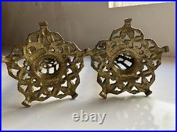 Pair Of Vintage Brass Candlesticks Shabbat Candle Holders
