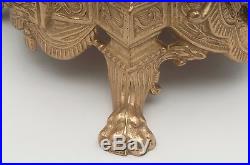 Pair Vintage Brevettato Brass/Bronze Marble Cherub Candelabra/Candlesticks Italy
