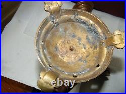 Pair Vintage Old Church Altar Brass Candle Holder Candlestick