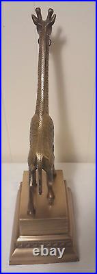 Pair of Brass Giraffe Candle Holders Figurines by Interlude Home Inc