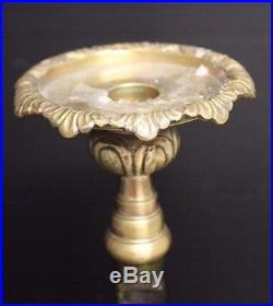 Pair of Bronze & Brass Maitland Smith Barley Twist Decorator Candlesticks Decor