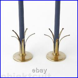 Pair of'Liljan' Candlestick Candle Holder Brass Design Ivar Ålenius-Björk 1939