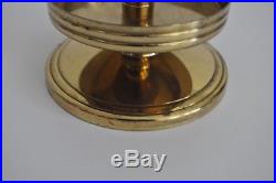 Parzinger Dorlyn Vtg Mid Century Modern Brass Hurricane Candle Holder Lamp Light