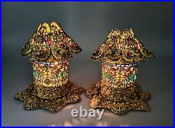 Plique a Jour Filigree Brass Fairy Lamp Tealight Candle Lamps Holder Fancy Video