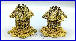 Plique a Jour Filigree Brass Fairy Lamp Tealight Candle Lamps Holder Fancy Video