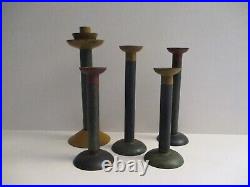 Post Modern 1980's Memphis Iron Candlestick Candleholder X5