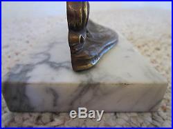Pr Of Antique Nautical Mantle Candle Holder's Brass Ship & Dolphin Motif