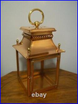RARE! Colonial Williamsburg Virginia Metalcrafters copper and brass lantern