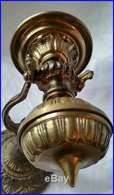 RARE Pair Eastlake Victorian Nautical Sconces/Ornate/Antique Brass Candle Holder