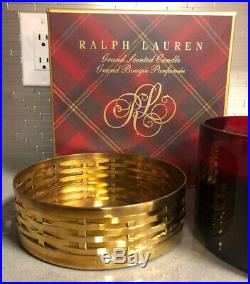 Ralph Lauren HOLIDAY 4 Wick 42 OZ 1190 ge Grand Scented Candle Brass Holder