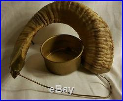 Rams Horn Nordic Brass Hanging Ash Tray Incense Candle Burner