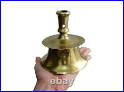 Rare Antique 16th / 17th Century Brass Spanish Capstan Candlestick Candle Holder