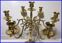 Rare BALDWIN Solid Brass 7 Candle Holder Candelabra NEW Condition Estate