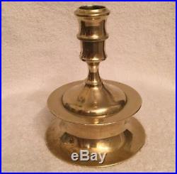Rare Early 6 Antique Brass Capstan Candle Holder/candlestick