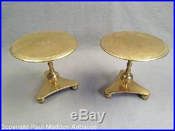 Rare Pair of Antique Brass Candle Reflectors