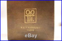 Ria & Yiouri R & Y Augousti Paris Candle Holder Bronze Brass Shagreen