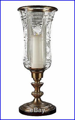 Rittenhouse Square Hurricane Candle Holder Antique Brass