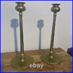 Robert Jarvie Style Delta Brass Candlesticks Pair-Mission Arts Crafts Brass 1pc