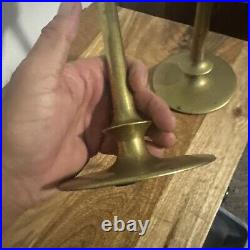 Robert Jarvie Style Delta Brass Candlesticks Pair-Mission Arts Crafts Brass 1pc