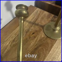 Robert Jarvie Style Delta Brass Candlesticks Pair-Mission Arts Crafts Brass 1pc