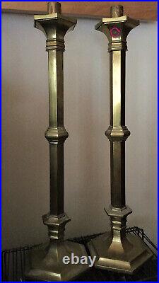 Rostand Brass Altar Candlesticks, Pair, 24 inches
