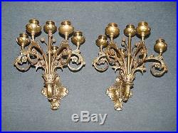 Solid Brass Antique Sconces Set