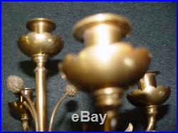 Solid Brass Antique Sconces Set