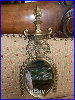 SPECTACULAR PAIR OF ANTIQUE VICTORIAN CANDLE HOLDER SCONCES WithBEVELED MIRRORS