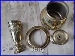 Set Of 3, Vintage Solid Brass Candle Holders, 22 inches tall, Made in Japan