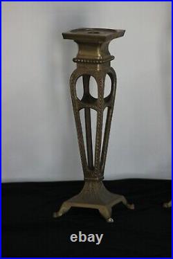 Set of 2, 1950's Antique Candle holder, Vintage Candlestick, Handmade Brass